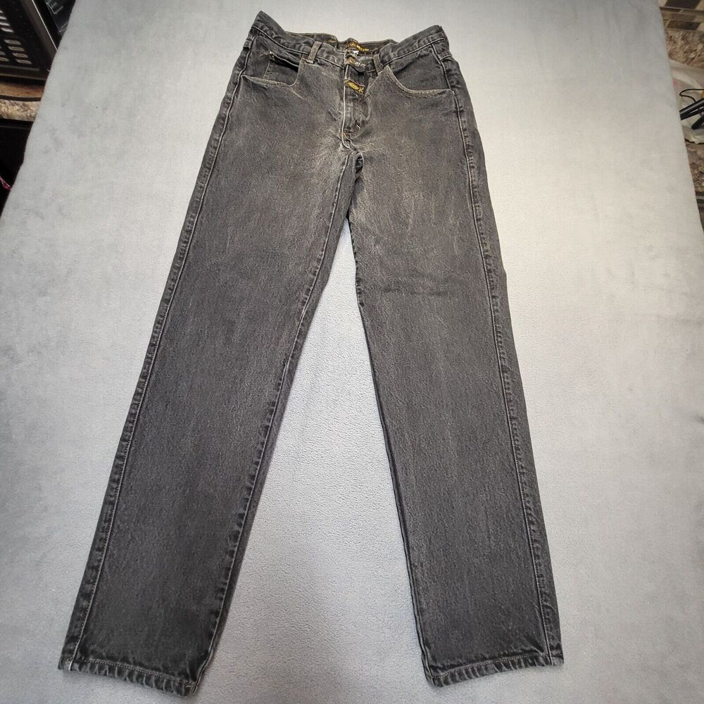 Marithe Francois Girbaud Jeans Mens 31x31 Black Tapered Leg Distressed Denim
